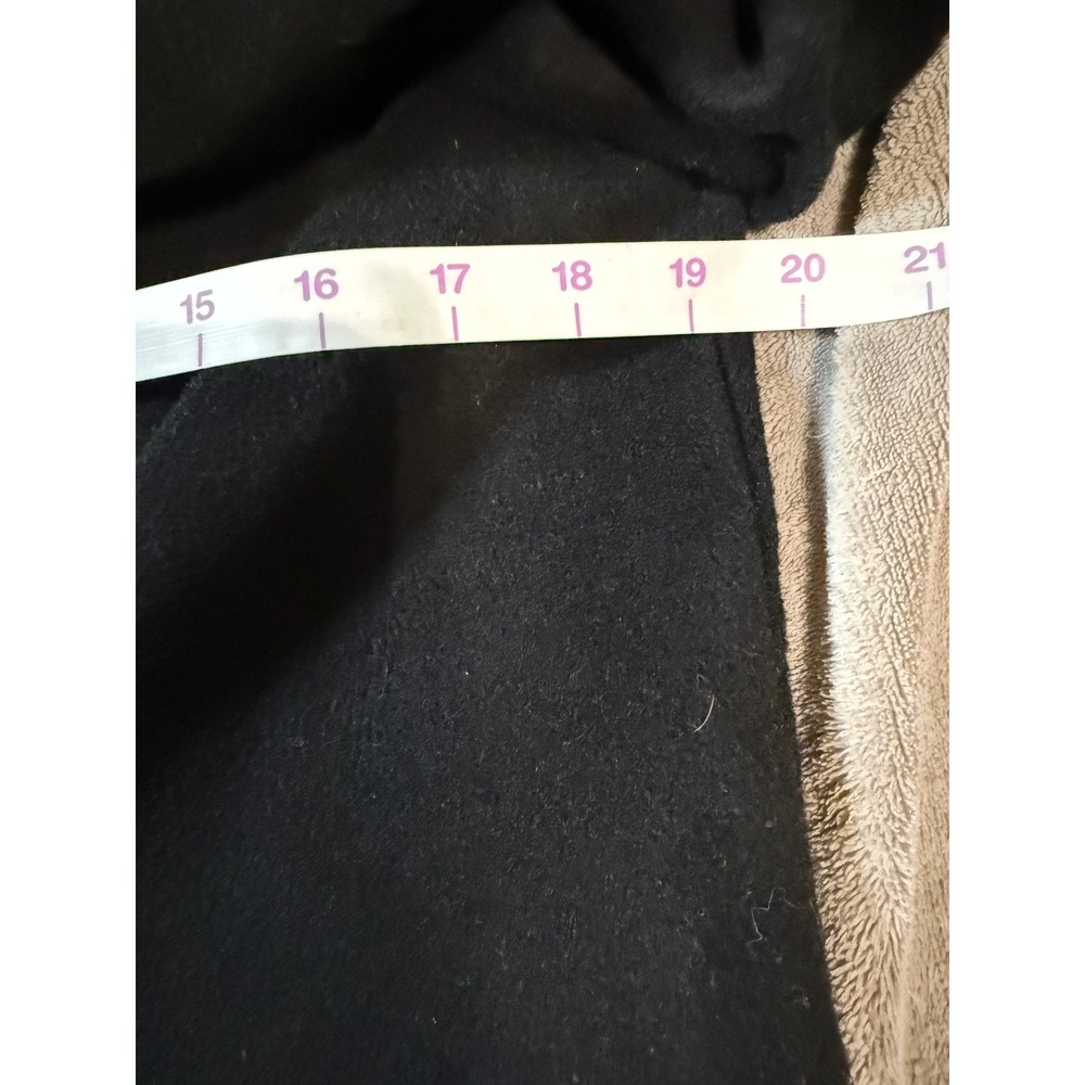 NWOT H&M Women Black Wool Blend Coat Size 6 Overcoat Single Breasted Warm Collar - Picture 6 of 8